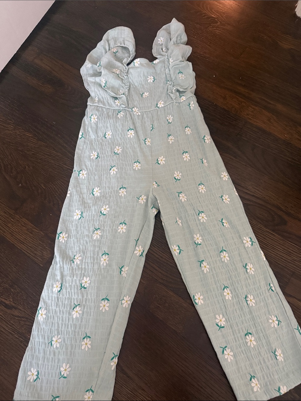 Zara Light Mint Green Floral Ruffle-Strap One-Piece